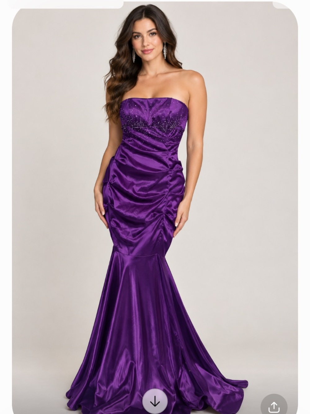 Vintage Cache Dress Womens Size 6 Formal Gown Prom Mermaid Rhinestone USA